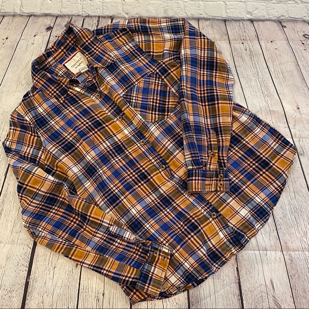 Forever21 Plaid Button Up